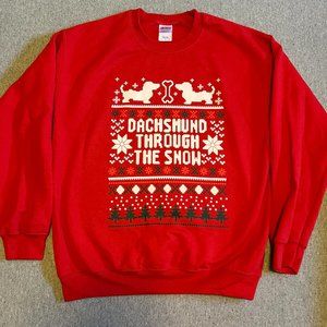 "Dachshund Through The Snow" Christmas Sweater